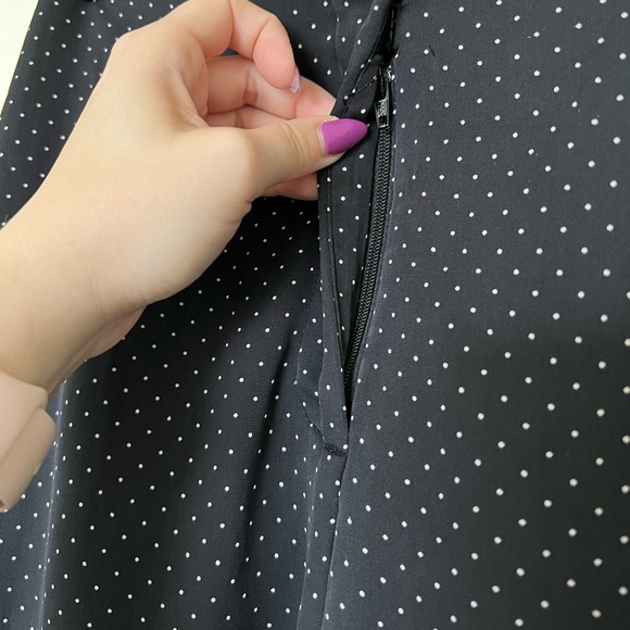 Diane Von Furstenberg - Wide Leg Silk-Blend Trousers - Navier Dot - Picture 4 of 13